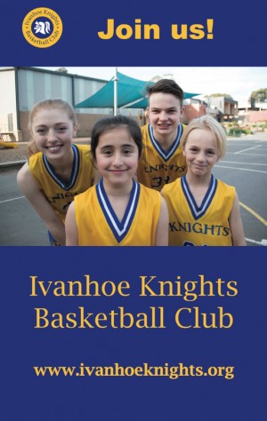 Ivanhoe Knights banner encouraging new players to join the club
